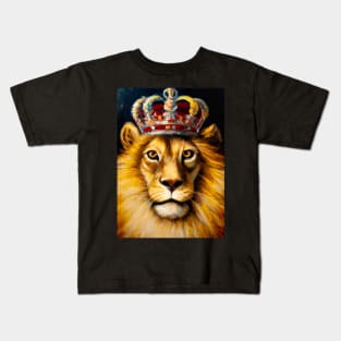 Lion with Crown Kids T-Shirt